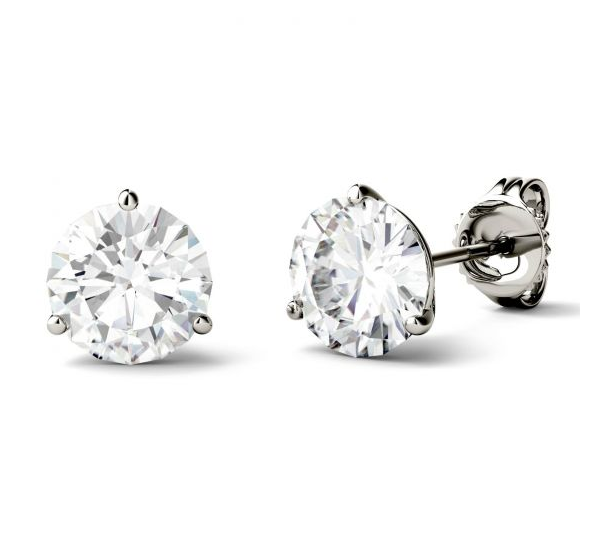 Pair of Sterling Silver CZ Earrings