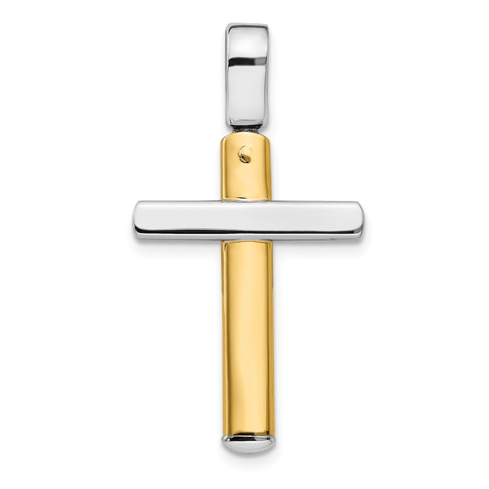 Leslie\'s 14K Two-tone Polished Cross Pendant