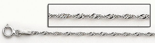 Sterling Silver 1.75mm Diamond Cut Rope Chain