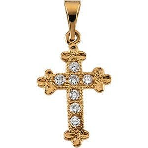 CROSS PENDANT W/DIAMOND