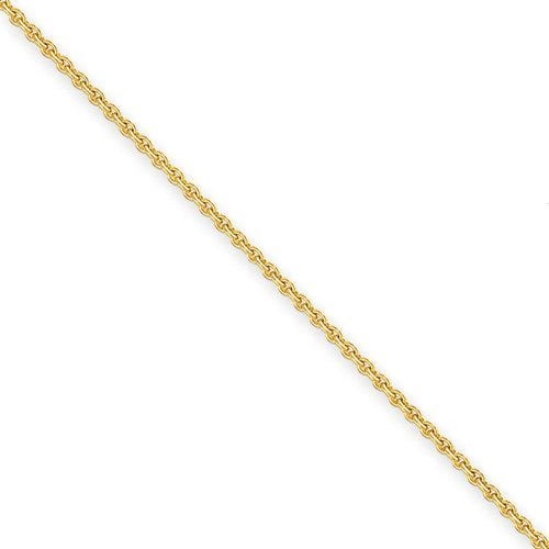 14k 2.2mm Solid Polished Cable Chain