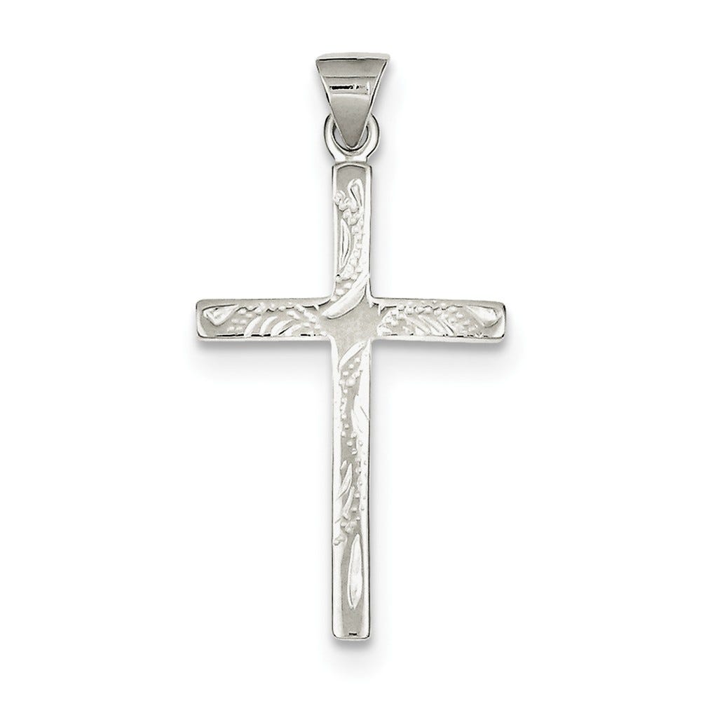 Sterling Silver Textured Cross Pendant