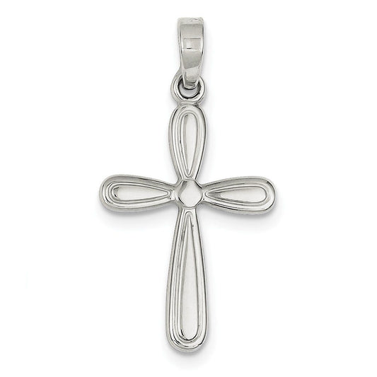 Sterling Silver Polished Cross Pendant