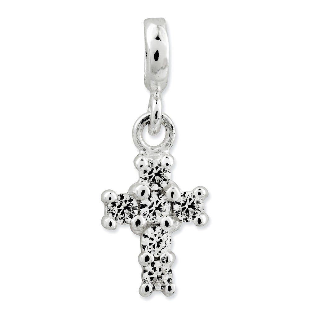 Sterling Silver CZ Cross Enhancer