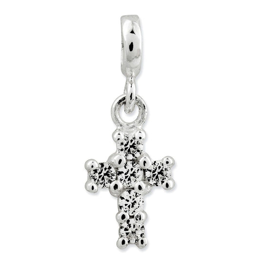 Sterling Silver CZ Cross Enhancer