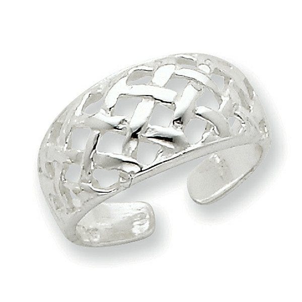 Sterling Silver Lattice Toe Ring