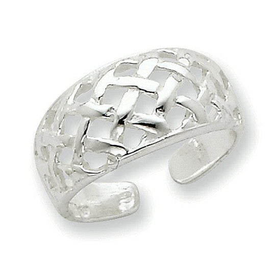 Sterling Silver Lattice Toe Ring