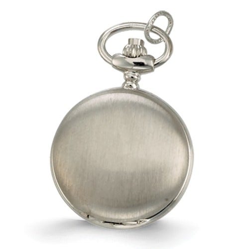 Charles Hubert Women's Chrome Tone Matte Finish Necklace Watch