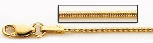 14K Yellow Gold 0.8mm Snake Link Chain