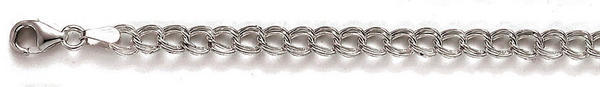 Sterling Silver Charm Bracelet 5MM Thick