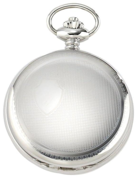 Charles-Hubert Paris Stainless Steel Hunter Case Mechanical Pocket Watch
