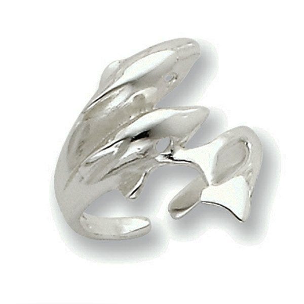 Sterling Silver Dolphin Toe Ring