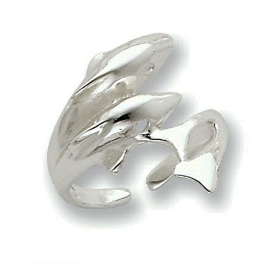 Sterling Silver Dolphin Toe Ring