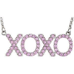 XOXO CZ Pink Pendant