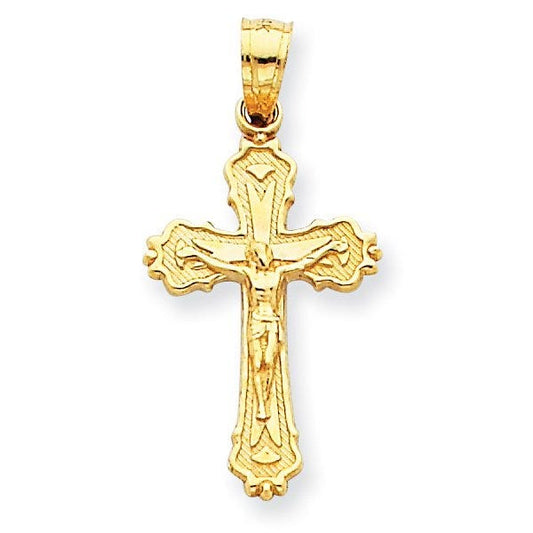 14k Yellow Gold Small Crucifix Pendant