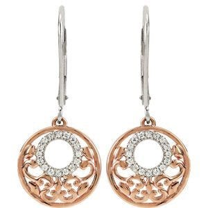1/8 ct tw Diamond Lever Back Earrings