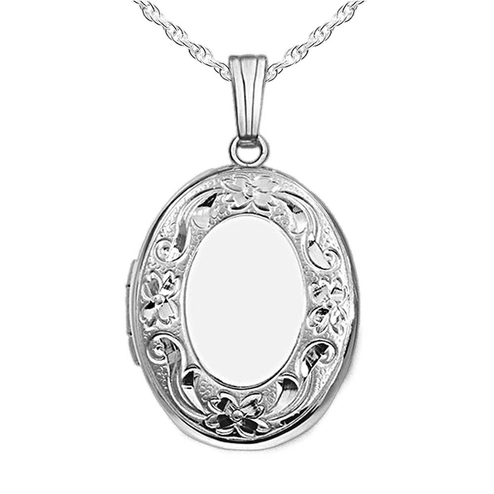 Sterling Silver Small Oval Photo Locket