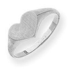 Solid Gold Single Heart Engravable Ring