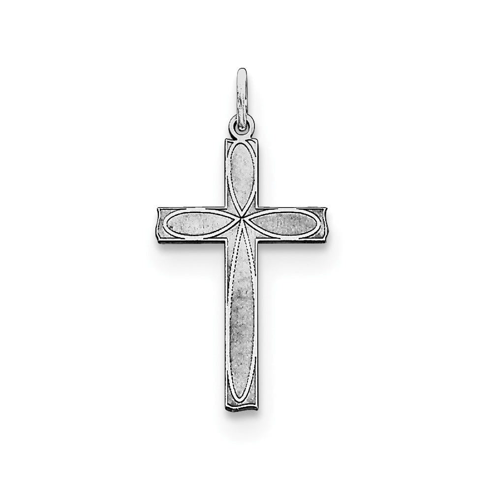 Sterling Silver Laser Designed Cross Pendant