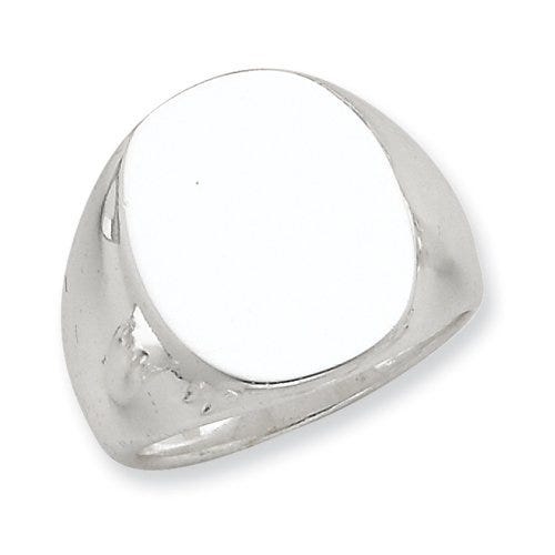 Sterling Silver Men's Oval Signet Ring