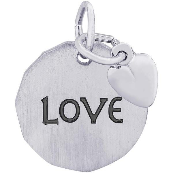 LOVE TAG W/HEART ENGRAVABLE