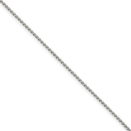 14k 1.75mm Spiga Chain14k White Gold 1.65mm Solid Polished Spiga Chain