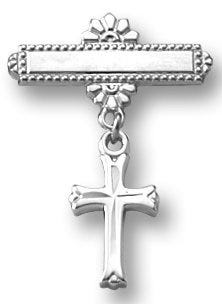 Sterling Silver Children's Cross Bar Pin