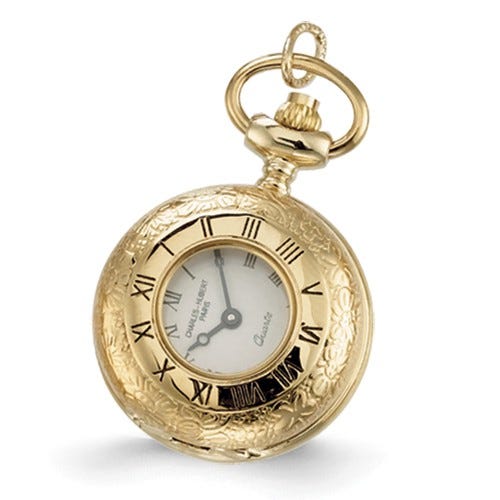 Charles Hubert Women's Gold Tone Necklace Watch