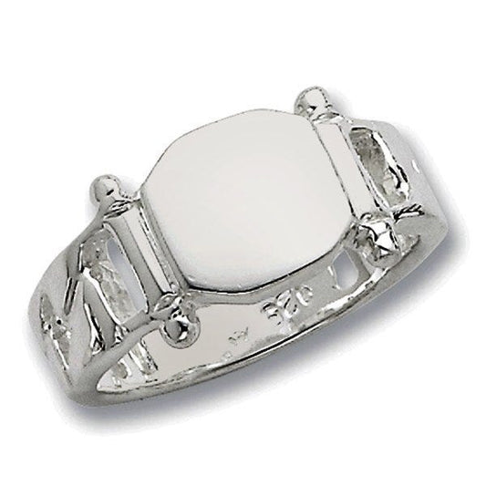 Sterling Silver Women's Square Signet Ring