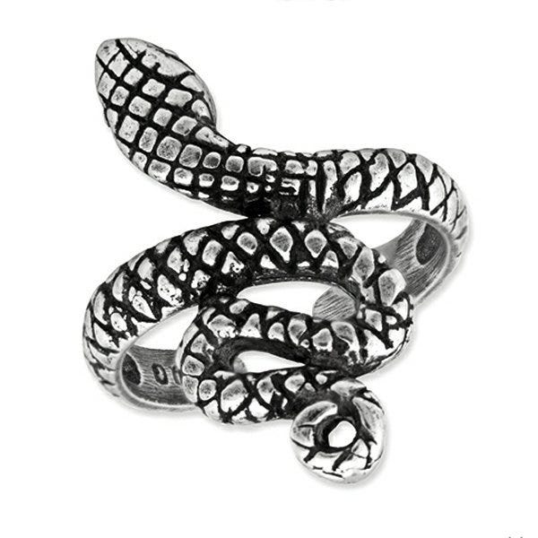 Sterling Silver Antiqued Snake Toe Ring
