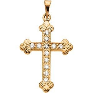 CROSS PENDANT W/DIAMOND