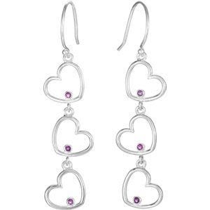 Diamond Heart Design Earrings