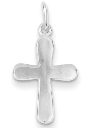 Sterling Silver Polished Cross Charm
