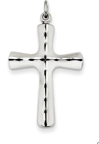 Sterling Silver Satin Cross Pendant