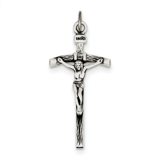 Sterling Silver Antiqued Crucifix Pendant