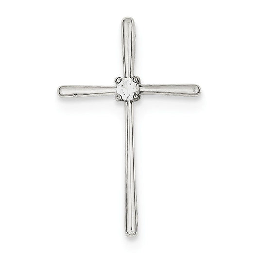 Sterling Silver CZ Cross Pendant