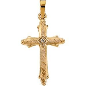 CROSS PENDANT W/DIAMOND