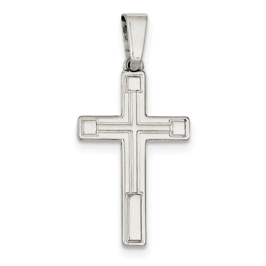 Sterling Silver Polished Cross Pendant