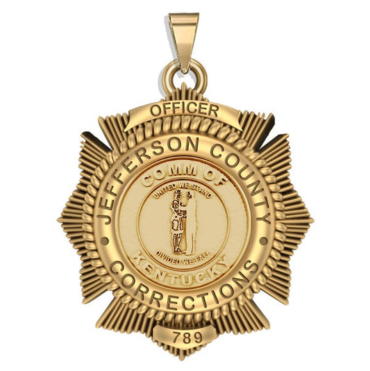 Personalized Kentucky Corrections Badge with Your Number