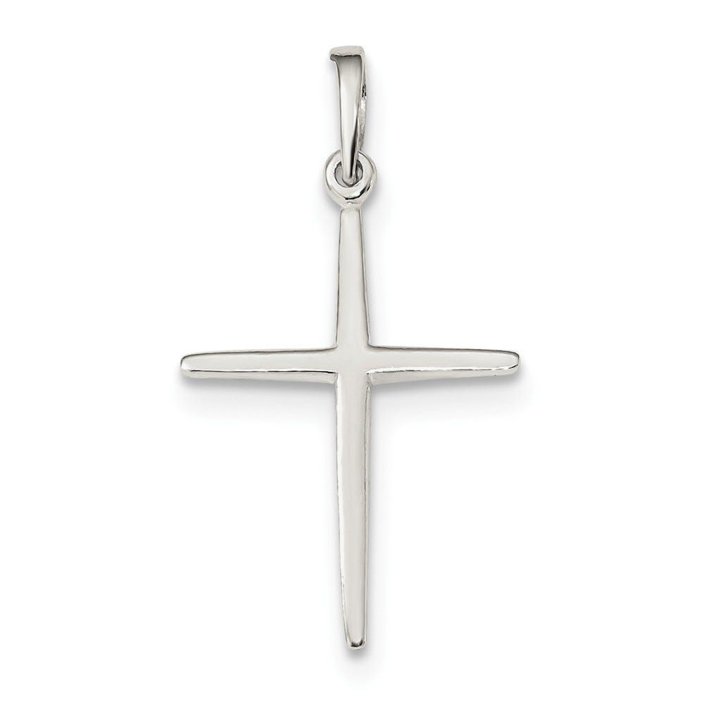 Sterling Silver Polished Cross Pendant