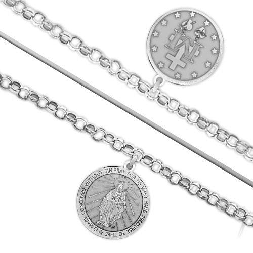 Double Sided Miraculous Medal Religious Anklet - "EXCLUSIVE"