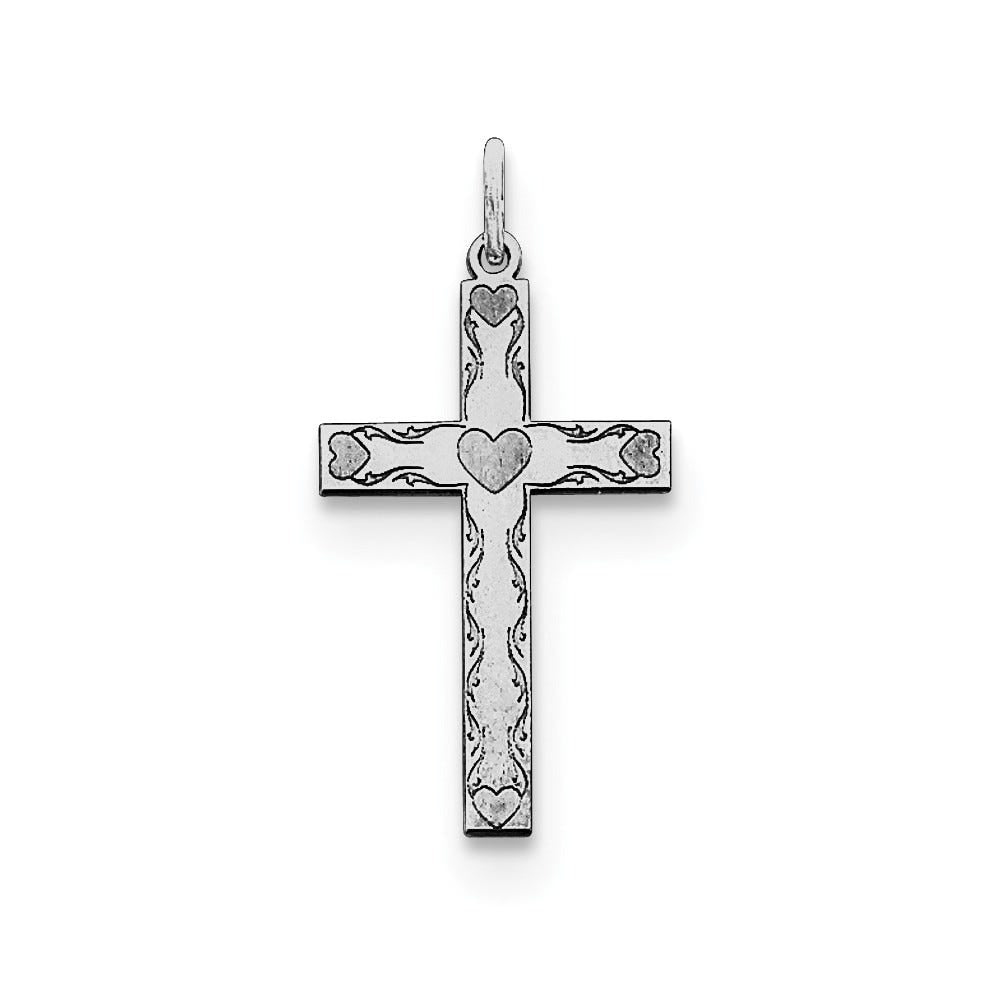 Sterling Silver Laser Designed Cross Pendant