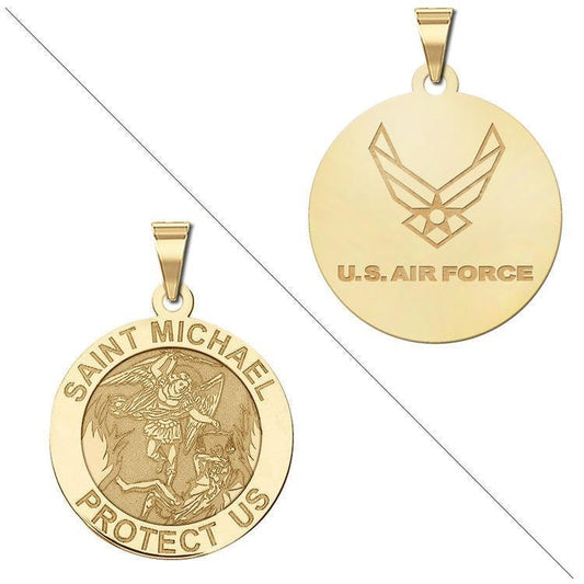 Saint Michael Doubledside AIR FORCE Religious Medal "EXCLUSIVE"