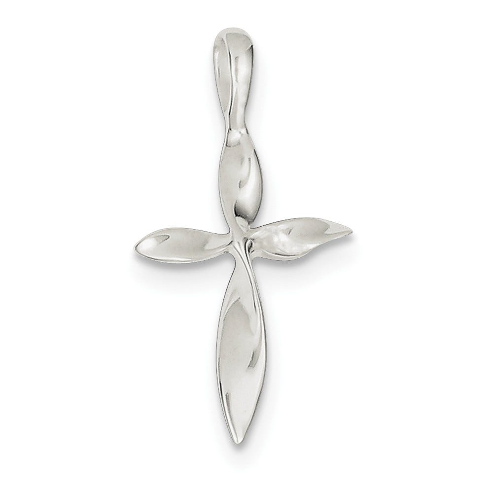 Sterling Silver Twisted Cross Pendant