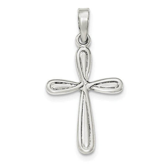 Sterling Silver Polished Latin Cross Pendant