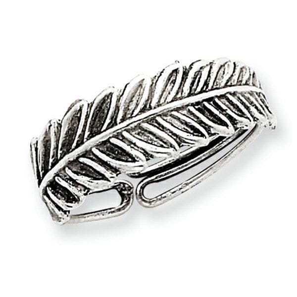 Sterling Silver Antiqued Fancy Toe Ring