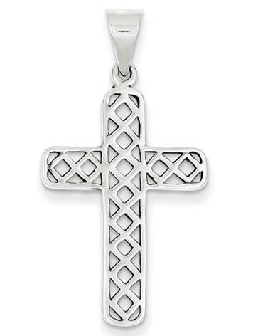 Sterling Silver Antiqued Cross Pendant