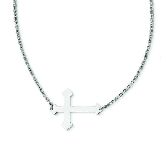 Sideways Cross Necklace