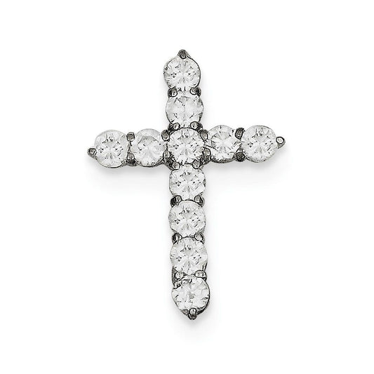 Sterling Silver CZ Cross Pendant