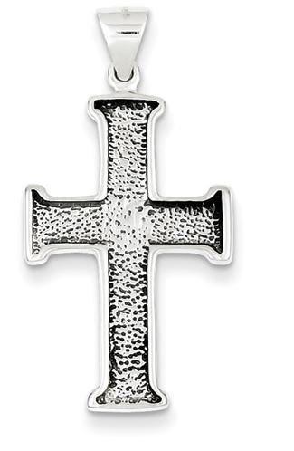 Sterling Silver Antiqued Cross Pendant